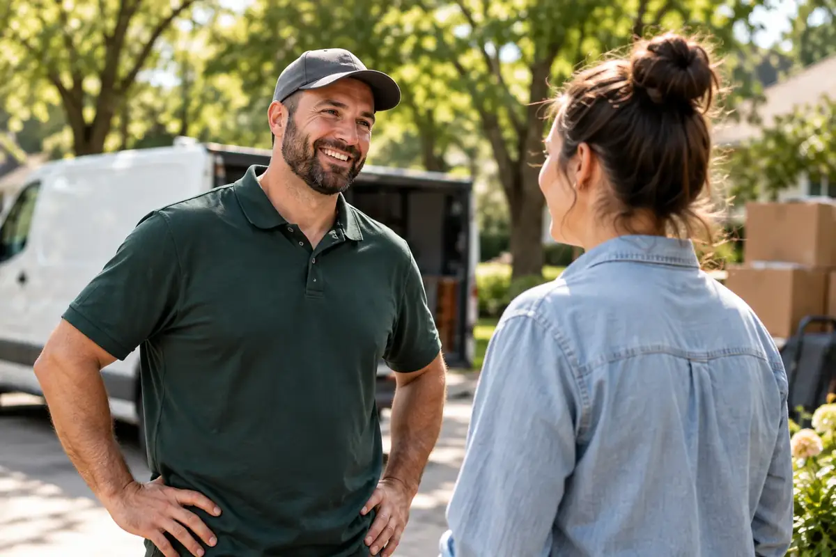 Illustrative conversation between a homeowner and an independent service provider